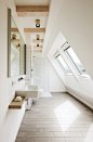 contemporary attic bathroom
