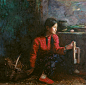 油画里的中国旧日农村_文化_腾讯网