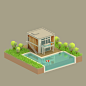 Low poly house (just for fun) on Behance