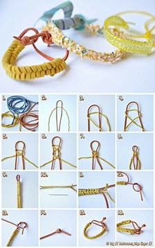 几款手链编织方法教程，有兴趣的童鞋可以收...