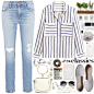 A fashion look from August 2017 featuring long sleeve cotton shirts, faded blue jeans and gaimo shoes. Browse and shop related looks.