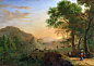 Сваневельт, Херман ван (c.1600 Вурден - 1655 Париж) -- Итальянский пейзаж на закате