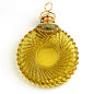 【图】【古董】◆1830年法国扁圆形黄色漩紋绿松石鑲嵌香水瓶◆-美丽说
