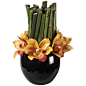 Faux Orchid & Bamboo Arrangement I