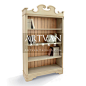 艺术范家具定制美式欧式新古典实木书柜装饰柜展示柜餐边柜ZSG016