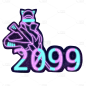 赛博朋克风电竞游戏贴纸-2099