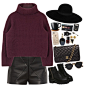 A fashion look from January 2016 featuring long sleeve jumper, black short shorts and zip boots. Browse and shop related looks.