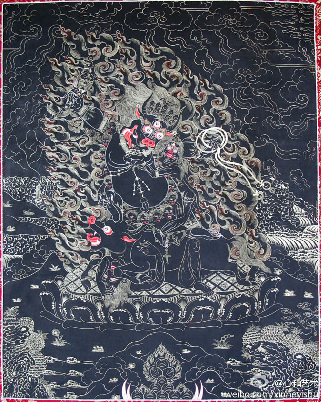 【黑唐卡】藏民族对黑色的偏爱，源自于古老...