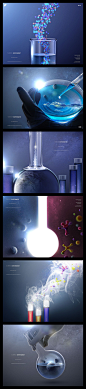 生物化学海报 玻璃器皿 实验