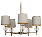 Robert Abbey Latitude 31 1/4" Wide Aged Brass Chandelier - transitional - Chandeliers - Benjamin Rugs and Furniture