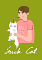 Paco_Yao 原创插画 禁止商用 吸猫