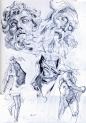 Bernini, sketch for sculpture
