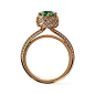 Decorum 14K Rose Gold 1.0 Ct Emerald Diamond by DecorumRings