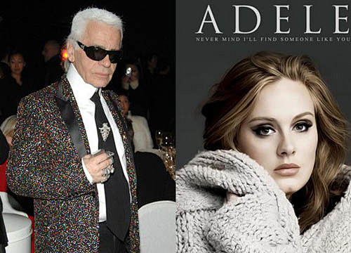 Karl Lagerfeld向Adele...