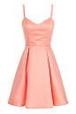 Girls On Film Coral Structured Bow Back Prom Dress