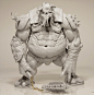 Ogre, Ehren Bienert : This was a wax sculpt done for McFarlane Toys. Legend of the Blade Hunters line.  I believe the initial rough sculpt was done by Casey Love.