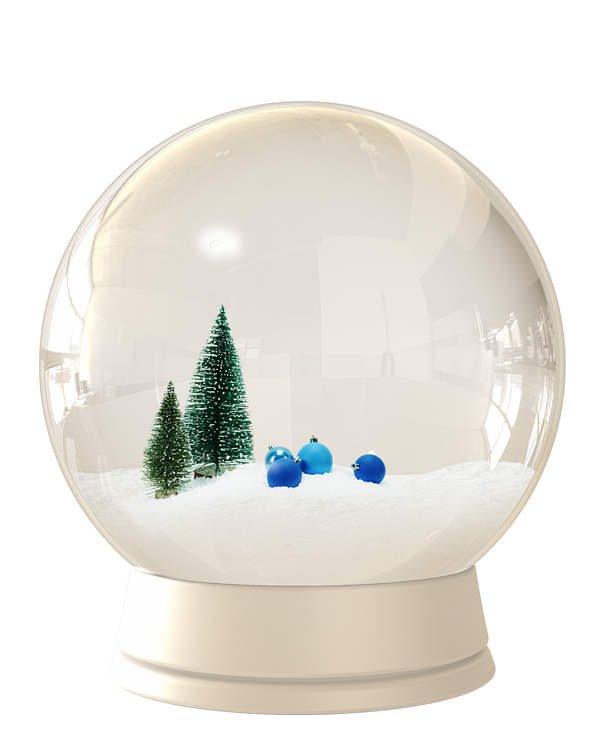 圣诞节圣诞球玻璃球玻璃罩免抠透明元素_P...