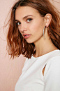 Open Up Hoop Earrings : Get in the hoop with these silver tunnel earrings.