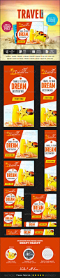 Travel Banner Set - Banners & Ads Web Elements