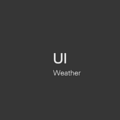 小薇vivi采集到UI-Weather