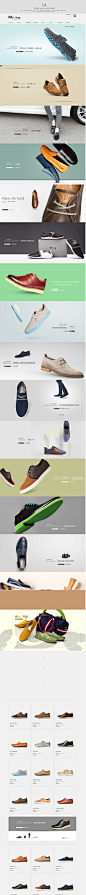 排版简单：Mring 男士鞋网页设计