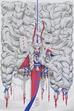 芝芝采花中采集到人物插画