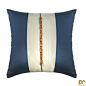样板间抱枕靠垫 中式新古典异域混搭风蓝色咖啡色串珠抱枕 可定制-淘宝网