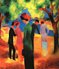 #油画# #色彩# by 表现主义画家，青骑士派创始人August Macke(德国)