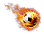 带火焰的足球PNG