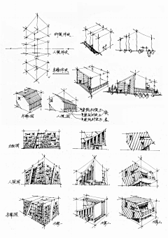 天桥下那猴子采集到建筑手绘