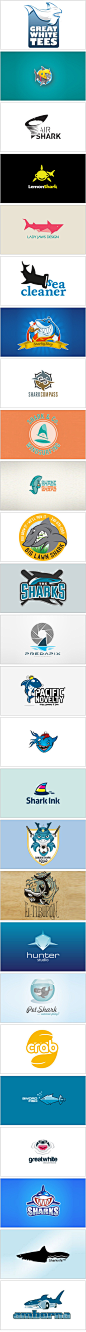 一组鲨鱼元素的Logo设计.jpg