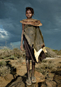 Africa |  Pokot Girl with a traditional necklace made from the stem of an asparagus tree.  Pokot live in the Baringo district, in the Western Pokot district in Kenya and in Uganda. | © Eric Lafforgue