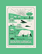 Greetings from South Africa - Postcards Series : We created this set of South African wildlife postcards, featuring illustrated landscapes of some amazing creatures found within the most beautiful country in the world. Letter-pressed by our friends in Cal