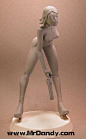 Mr.Dandy sculpture design, toys model kits and art figures - Portfolio-- Statues and Models - Ashley Wood's Lady Sham / SIdeshow Collectibles