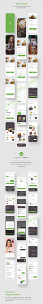 时尚美食外卖社区生鲜手机APP美食餐饮UI界面设计sketch素材模板-淘宝网