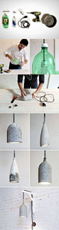 Lámpara DIY de hormigón - brit.co - DIY concrete lamp: 