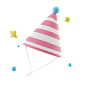 Birthday Party Hat 3D Icon