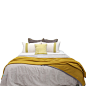 现代简约样板间床品多件套定制软装别墅酒店床上用品八家纺黄色房-淘宝网