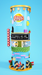 Lay's Stax : Thanks and together with our friends at ELMØ, we created 3 crazy potato-machines settled in cinema, board games and video games worlds for the russian launch of Lays Stax. Comissioned by ELMØ Madrid.