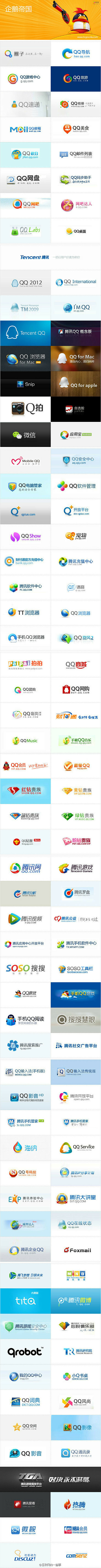 互联网的一些事：【企鹅帝国产品Logo集...