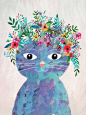 【纽约著名画家Mia Charro可爱的动物绘画作品欣赏】
纽约著名画家Mia Charro是一位以花草树木的自然美和动物为主题作画，色彩极其丰富的童话故事画家哦！