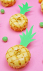 DIY Mini Pineapple Donuts - perfect for themed parties and summer dinner