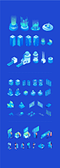 蓝色科技感扁平化2.5d大数据banner引导页立体插画图标ai矢量素材-淘宝网