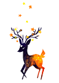 A deer that catches stars in its antlers