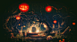 General 3840x2160 Halloween Terror night fantasy art Photoshop