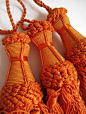 Orange Curtain Tassels