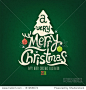 Christmas Greeting Card. Merry Christmas lettering 正版图片在线交易平台 - 海洛创意（HelloRF） - 站酷旗下品牌 - Shutterstock中国独家合作伙伴