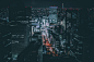 aerial photography of city skyline during night time