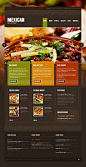 Mexican Restaurant - by the same developer as Japanese Restaraunt - a lot of repins. However I've tested it. It is coded in a way that makes converting it to a responsive design quite tedious - http://www.templatemonster.com/demo/43196.html