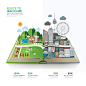 绿色环保城市植物树信息图扁平化插图海报AI矢量设计素材 (5)